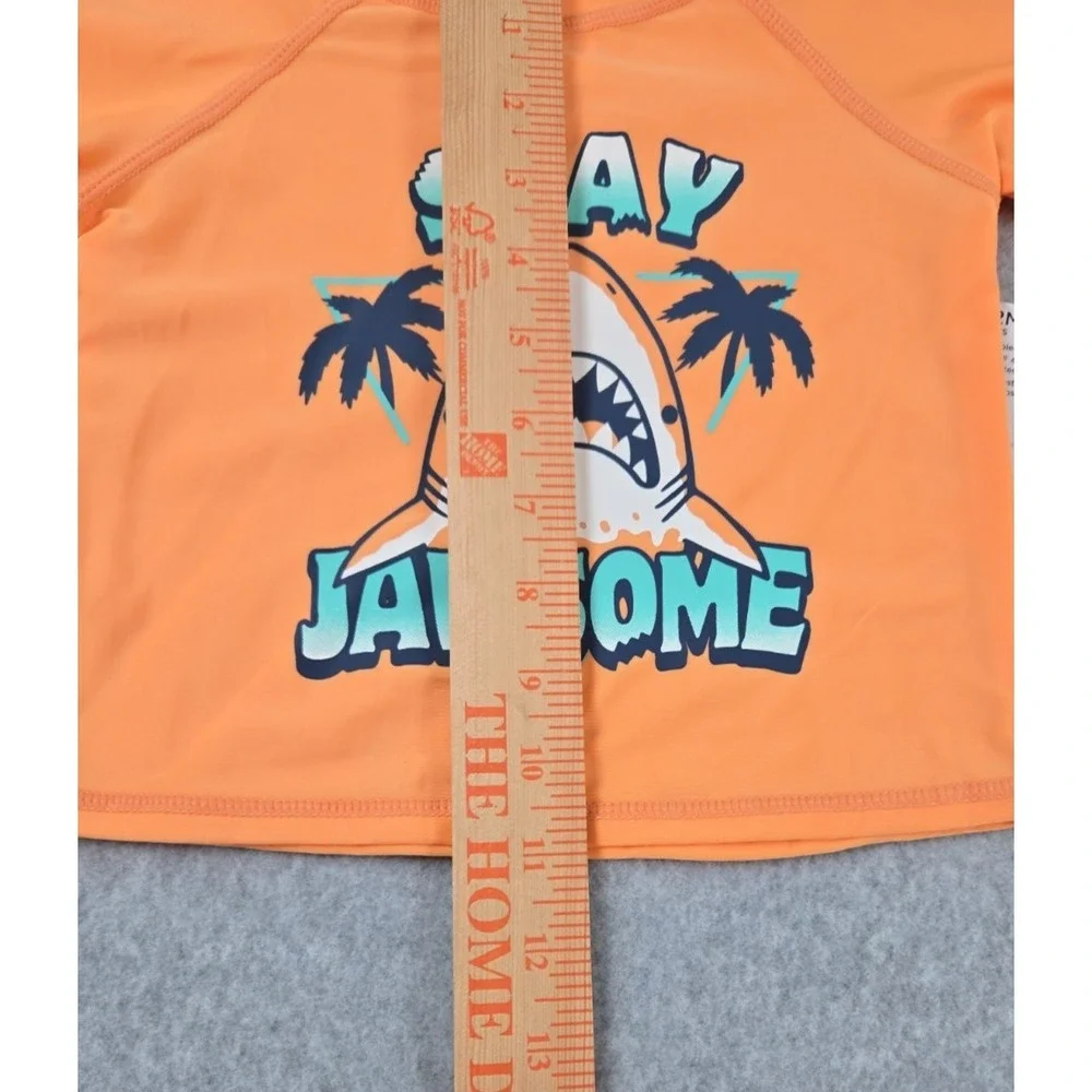 Jumping‎ Beans Shark Boys 2 pc Swim Set Size 12 Months Rash Guard Top Trunks NWT